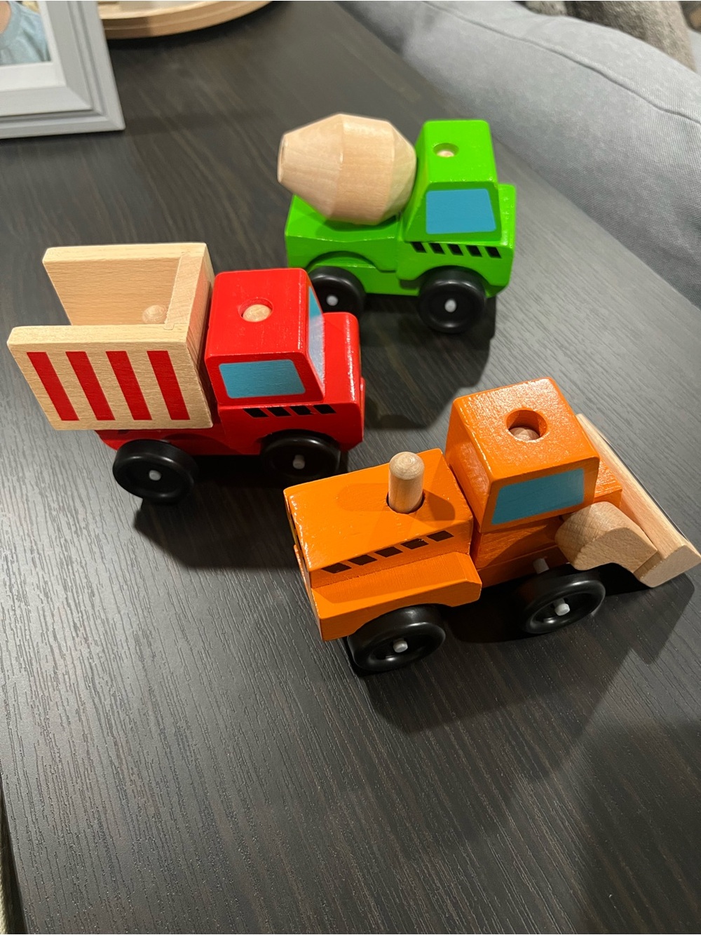 Melissa & Doug Wooden Stacking Construction Vehicles